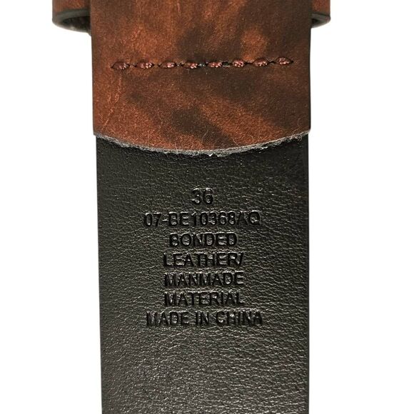 grunge mud-wash leather belt - Picture 6 of 6